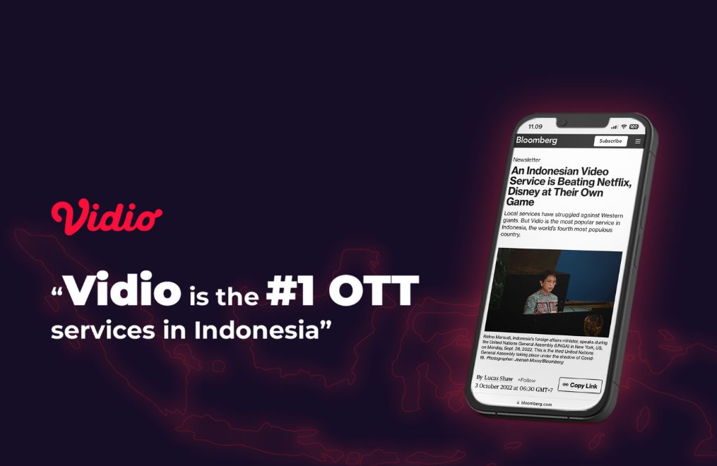 Vidio Become The Best Services OTT Platform in Indonesia